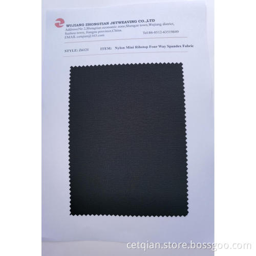 Nylon Mini Ribstop Four Way Spandex Fabric